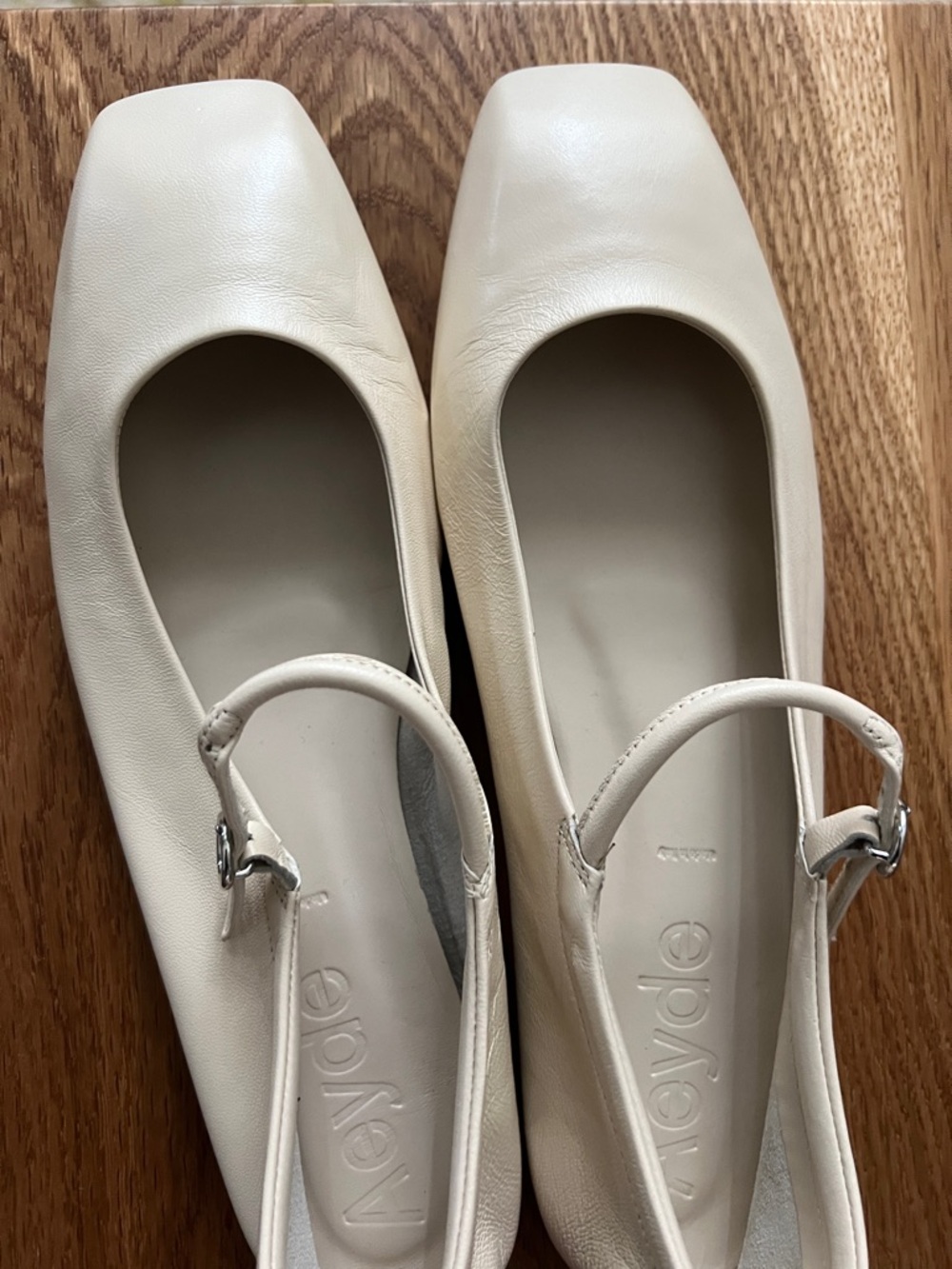New AEYDE Uma Leather Mary-Jane Ballerina Flats - Picture 2 of 4
